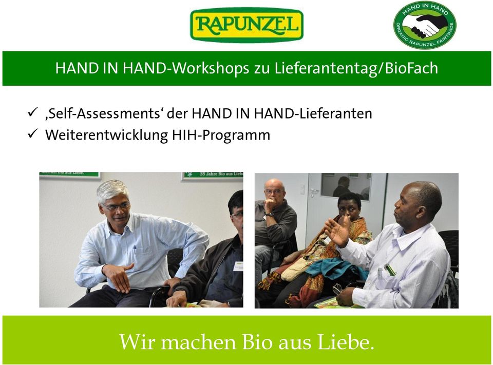 Self-Assessments der HAND IN