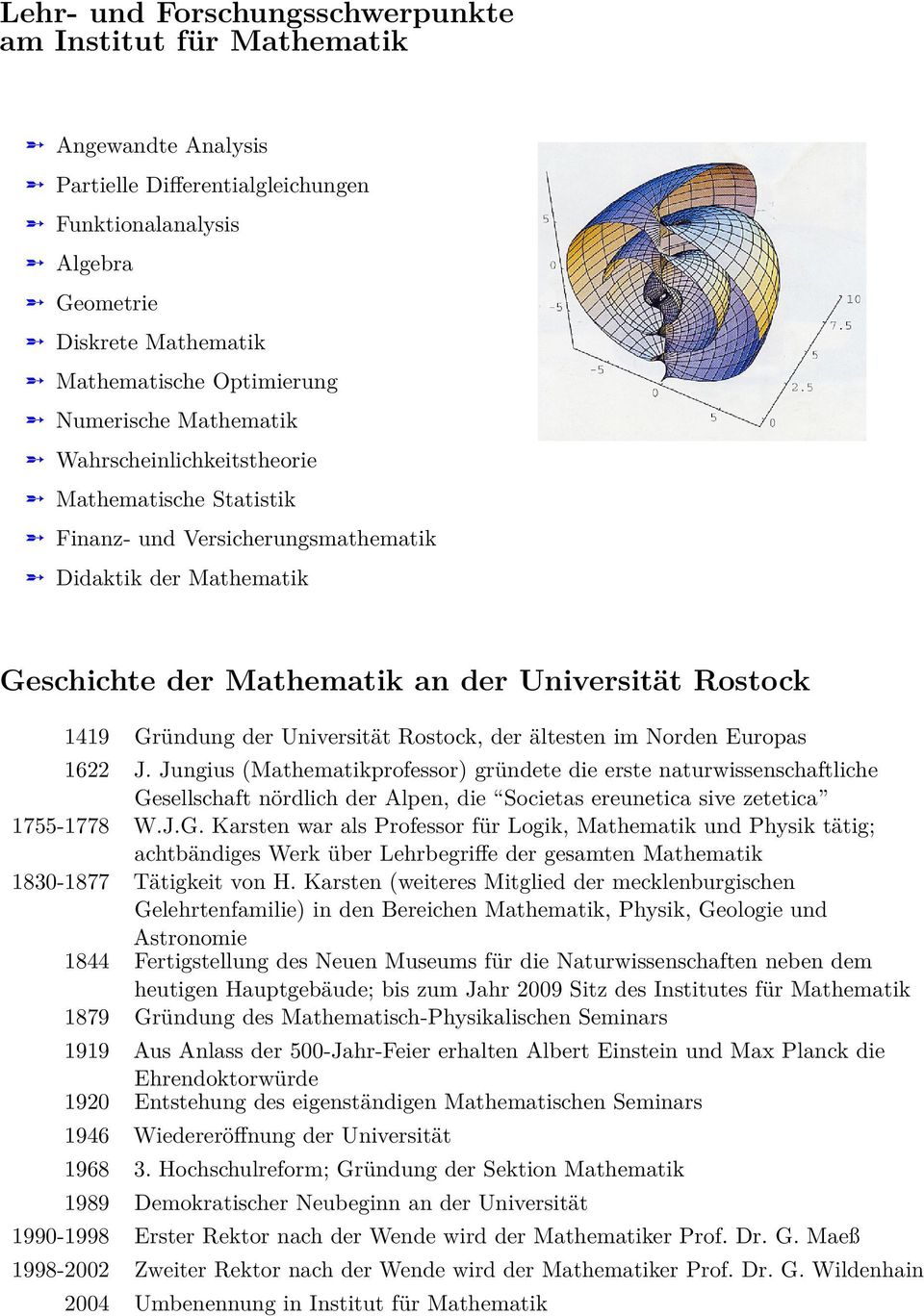 der Universität Rostock, der ältesten im Norden Europas 1622 J.