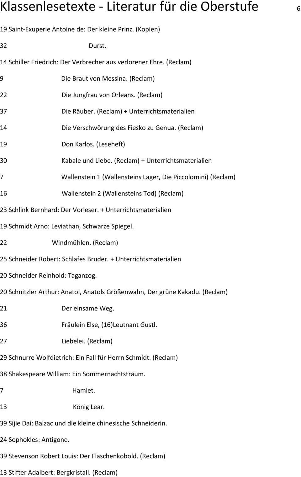 (Leseheft) 30 Kabale und Liebe.