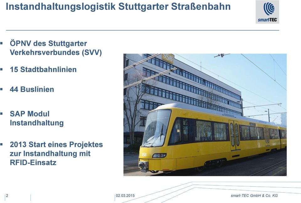 Stadtbahnlinien 44 Buslinien SAP Modul Instandhaltung