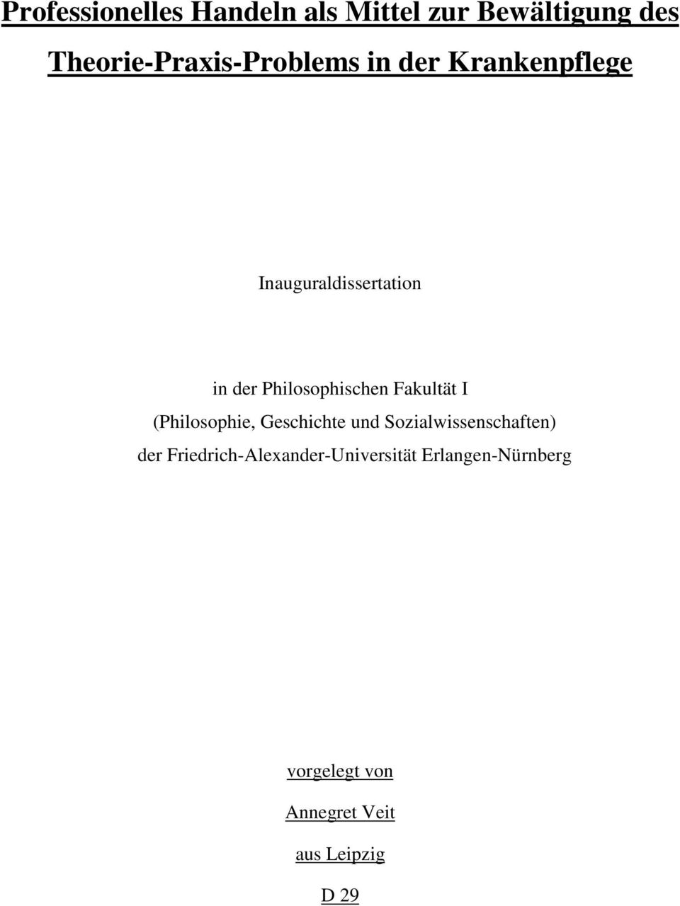 Philosophischen Fakultät I (Philosophie, Geschichte und