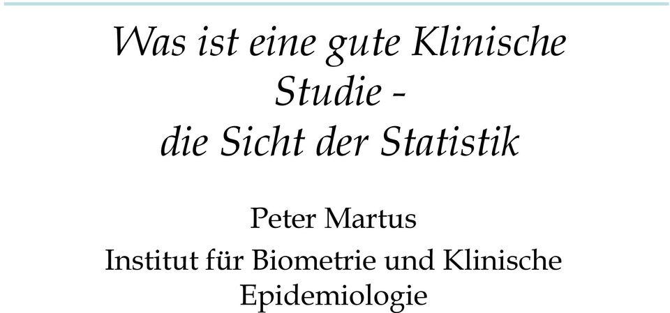 Statistik Peter Martus