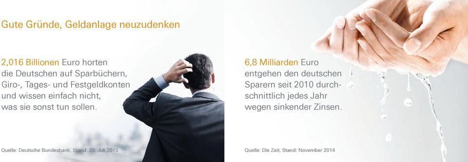 6,8 Milliarden Euro entgehen den deutschen Sparern seit 2010 durchschnittlich jedes Jahr wegen