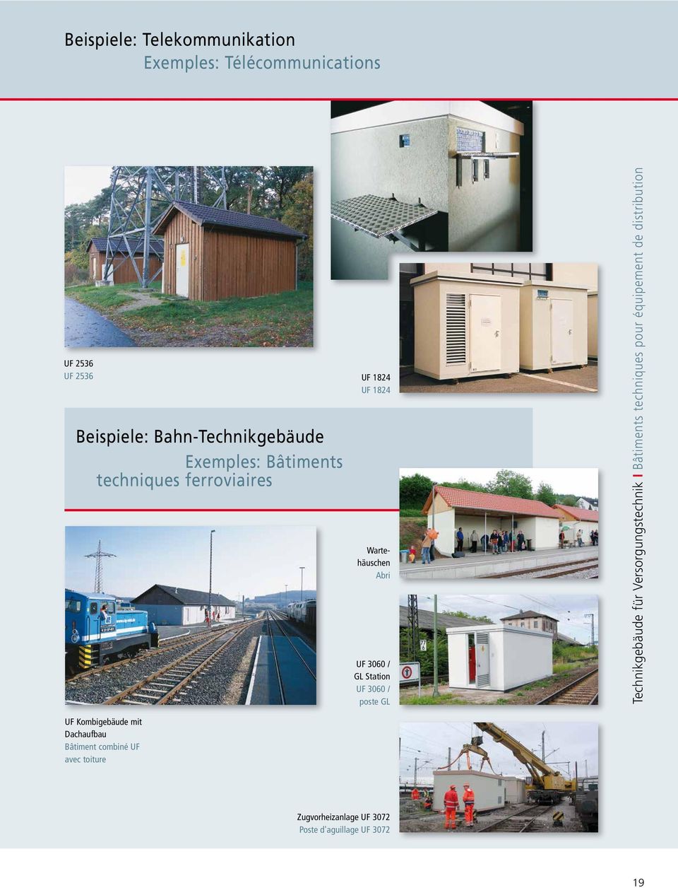 / poste GL Technikgebäude für Versorgungstechnik I Bâtiments techniques pour équipement de distribution UF