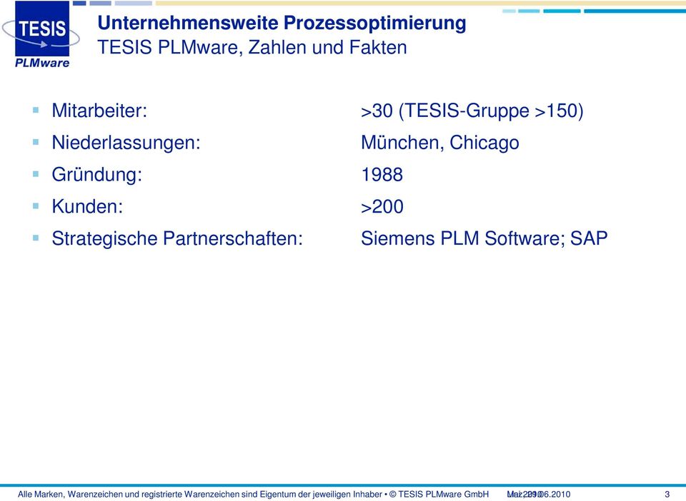 Partnerschaften: Siemens PLM Software; SAP Alle Marken, Warenzeichen und