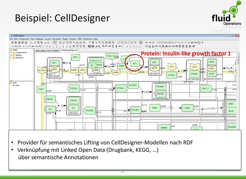 CellDesigner-Modellen nach RDF Verknüpfung mit Linked