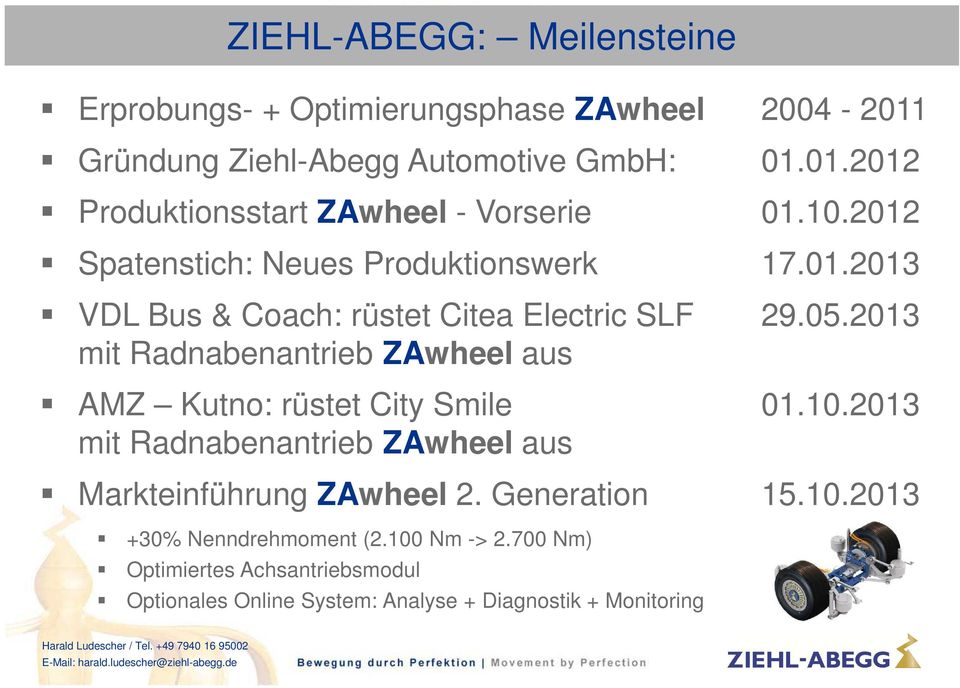 2013 mit Radnabenantrieb ZAwheel aus AMZ Kutno: rüstet City Smile 01.10.2013 mit Radnabenantrieb ZAwheel aus Markteinführung ZAwheel 2.