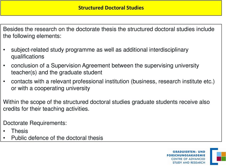graduate student contacts with a relevant professional institution (business, research institute etc.
