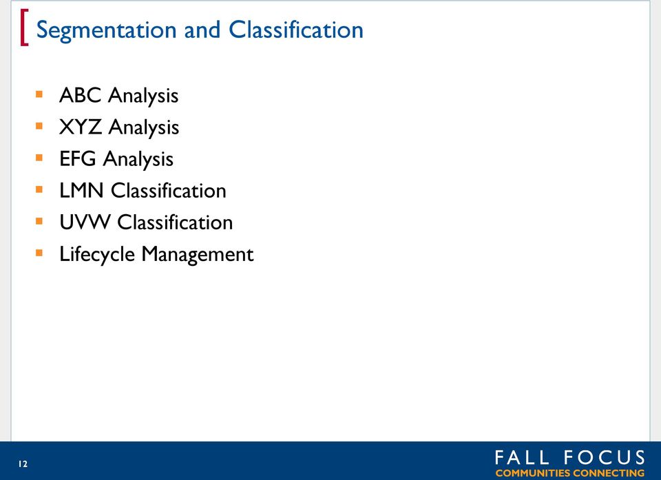 Analysis LMN Classification UVW