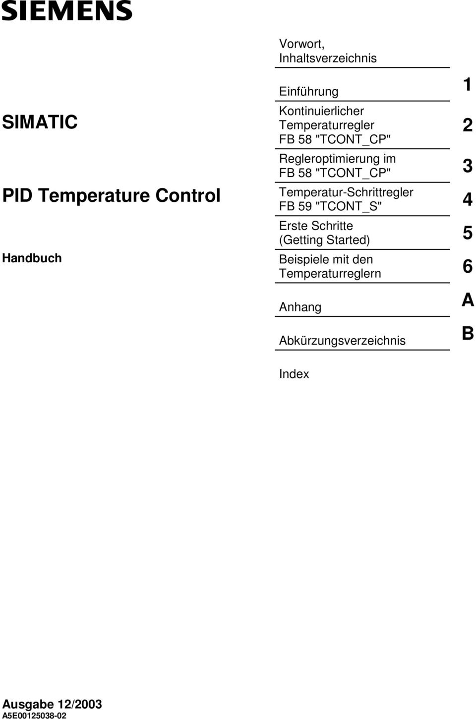 Temperatur-Schrittregler FB 59 "TCONT_S" 4 Erste Schritte (Getting Started) 5