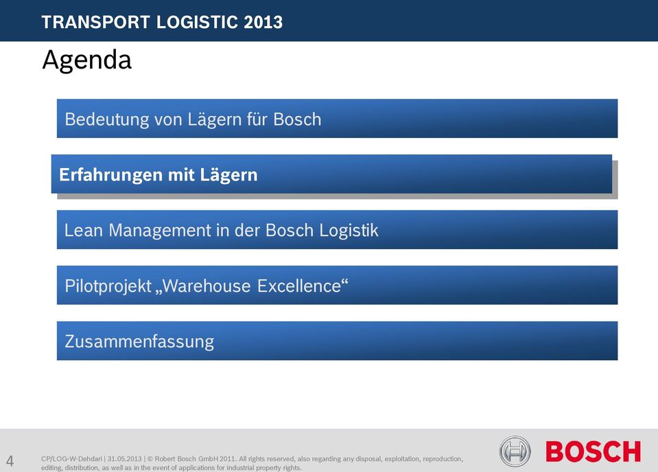 Management in der Bosch Logistik