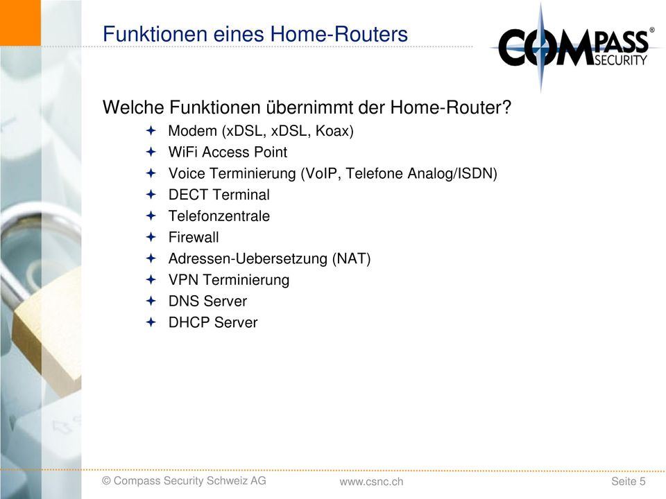 Analog/ISDN) DECT Terminal Telefonzentrale Firewall Adressen-Uebersetzung (NAT)