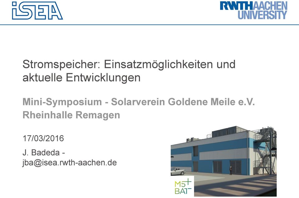 Solarverein Goldene Meile e.v. Rheinhalle Remagen 17/03/2016 J.