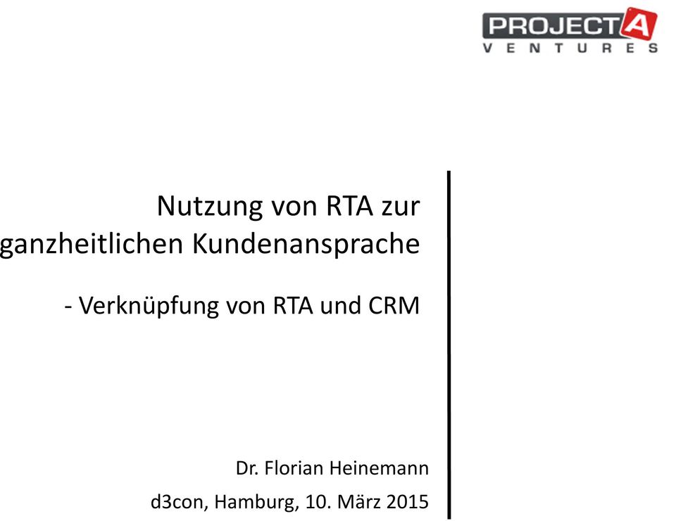 Verknüpfung von RTA und CRM Dr.