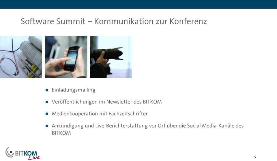 BITKOM Medienkooperation mit Fachzeitschriften Ankündigung