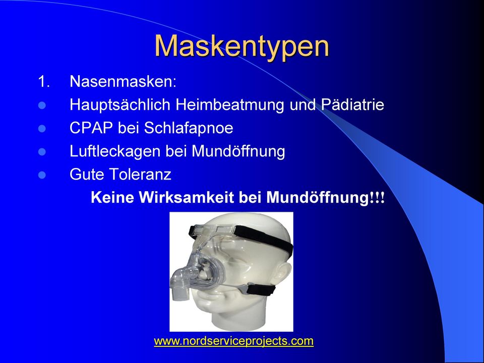 Pädiatrie CPAP bei Schlafapnoe Luftleckagen bei