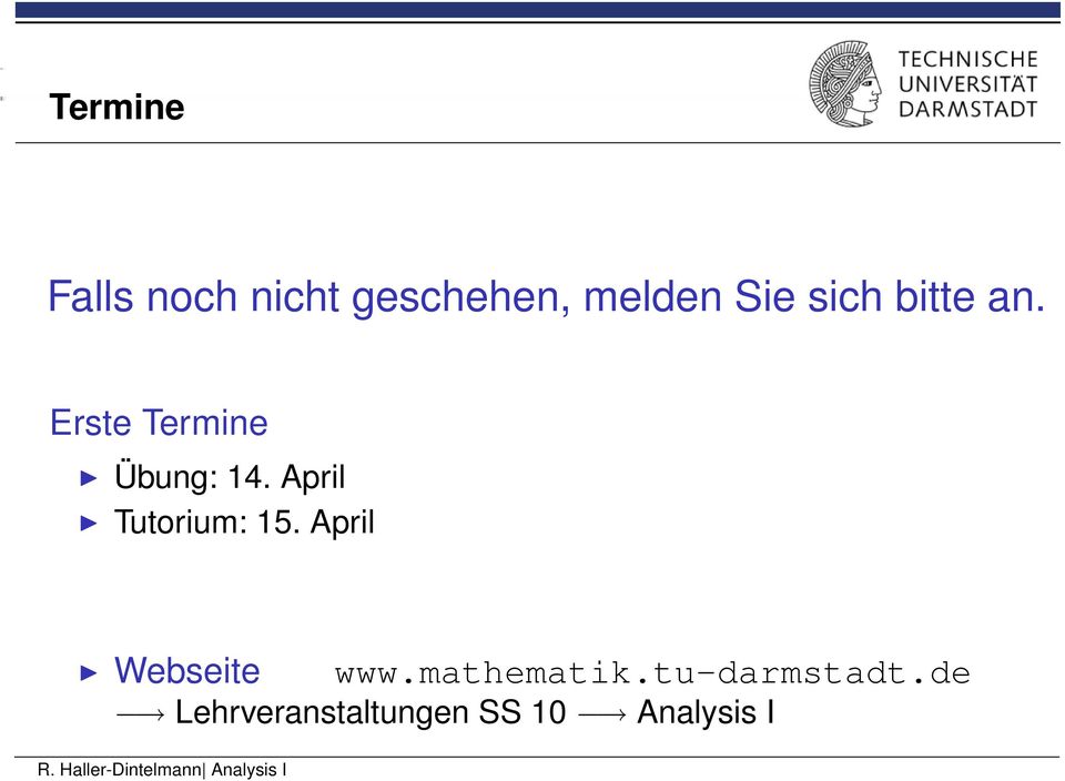 April Tutorium: 15. April www.mathematik.