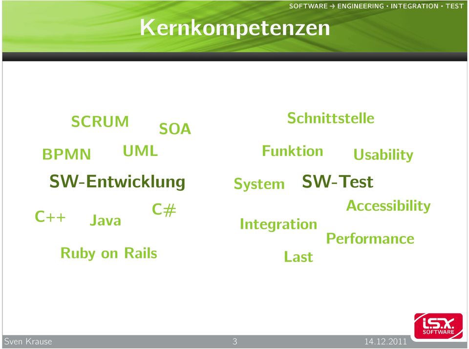 Schnittstelle Funktion Usability SW-Test