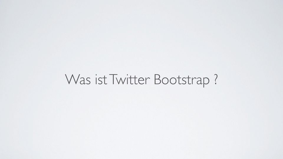 Bootstrap?