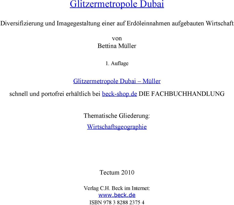 Auflage Glitzermetropole Dubai Müller schnell und portofrei erhältlich bei beck-shop.