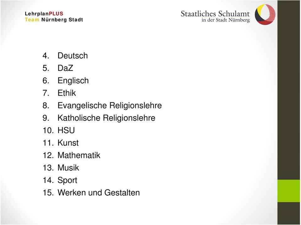 Katholische Religionslehre 10. HSU 11.