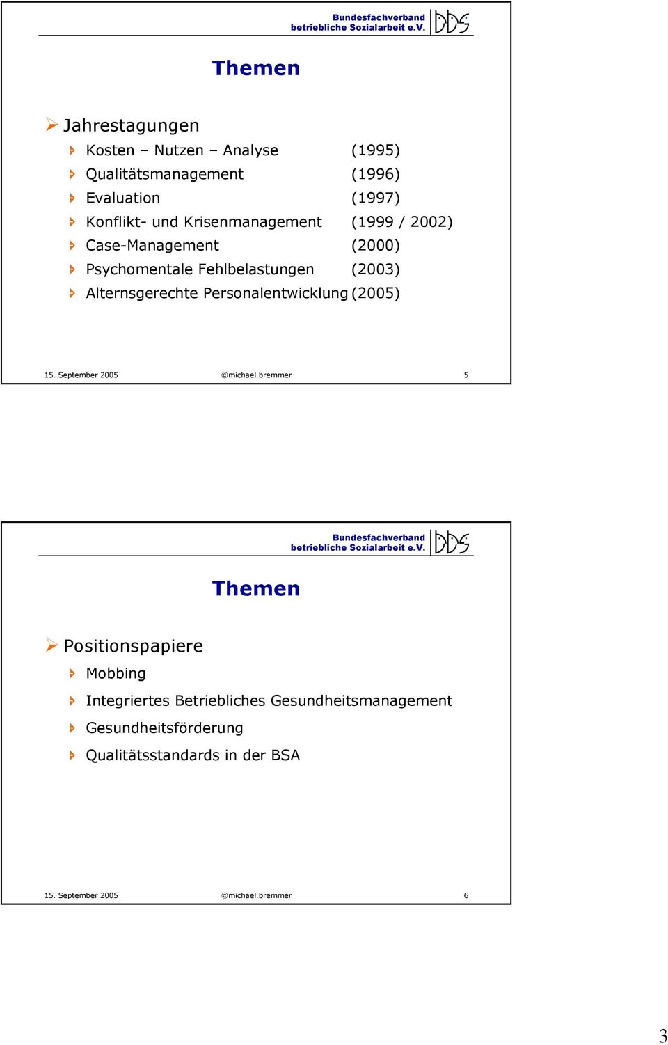 Personalentwicklung(2005) 15. September 2005 Ämichael.