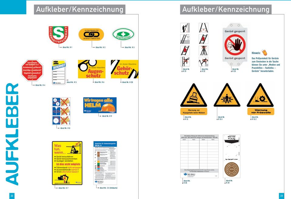 Sie unter Medien und Praxishilfen Fachinfos Gerüste herunterladen.