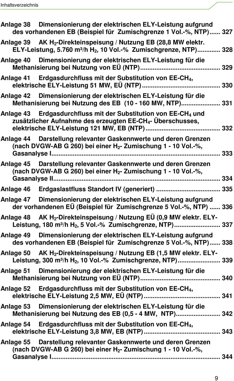 .. 328 Anlage 40 Dimensionierung der elektrischen ELY-Leistung für die Methanisierung bei Nutzung von EÜ (NTP).