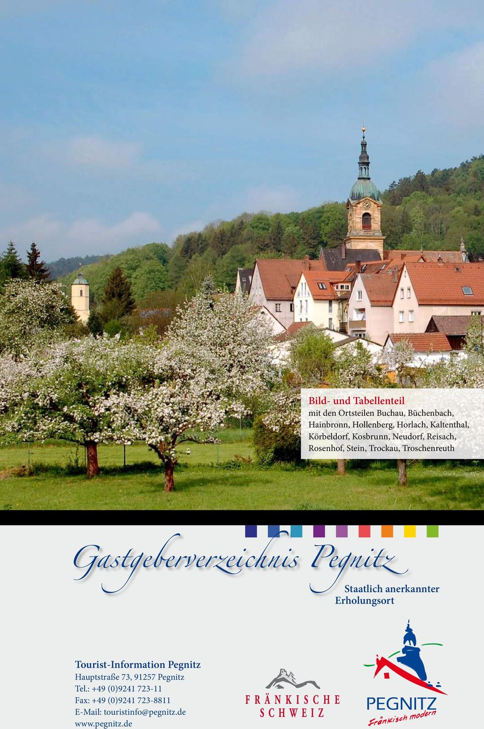 Gastgeberverzeichnis Pegnitz Staatlich anerkannter Erholungsort Tourist-Information Pegnitz