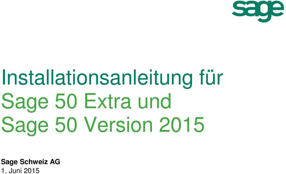 Sage 50 Version 2015