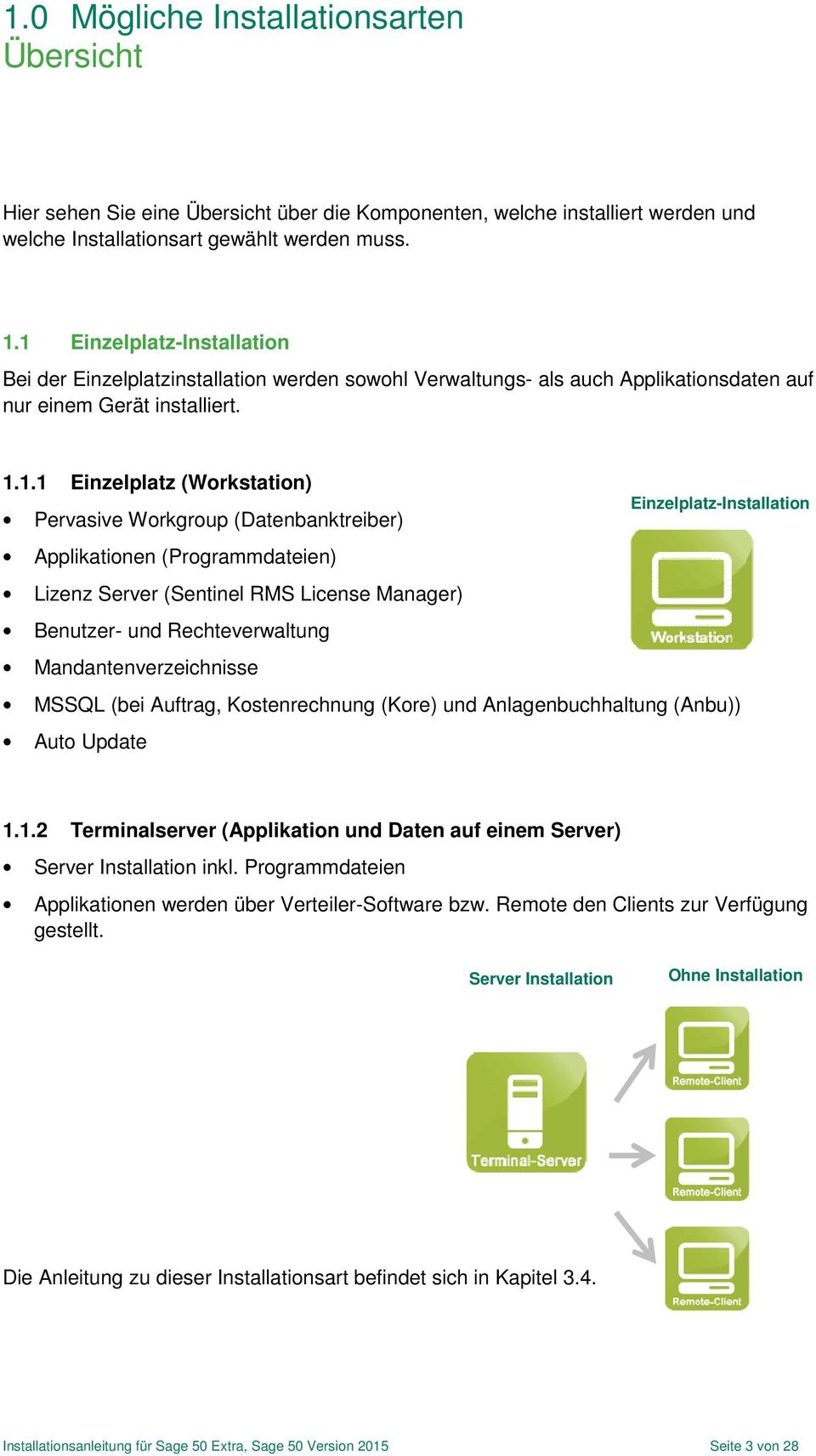 (Datenbanktreiber) Applikationen (Programmdateien) Lizenz Server (Sentinel RMS License Manager) Benutzer- und Rechteverwaltung Mandantenverzeichnisse Einzelplatz-Installation MSSQL (bei Auftrag,