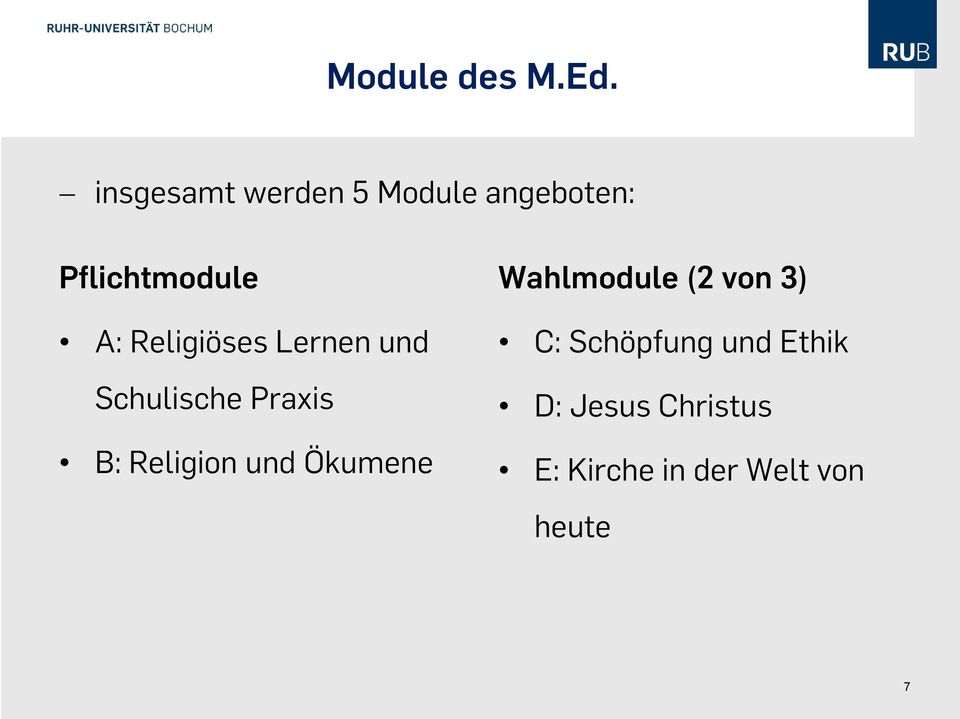 Religiöses Lernen und Schulische Praxis B: Religion und