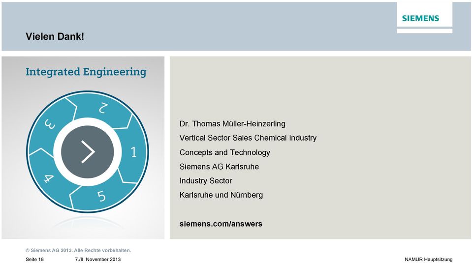 Chemical Industry Concepts and Technology Siemens AG