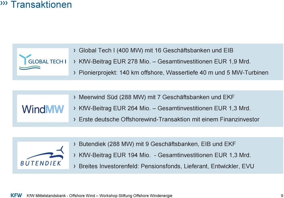 Gesamtinvestitionen EUR 1,3 Mrd.