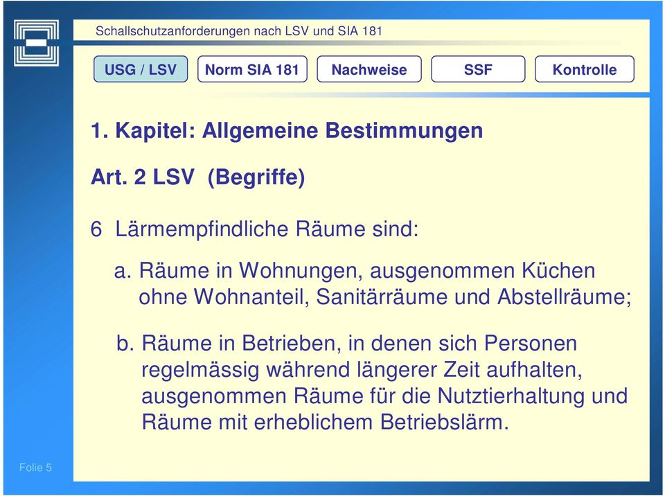 Räume in Wohnungen, ausgenommen Küchen ohne Wohnanteil, Sanitärräume und Abstellräume; b.