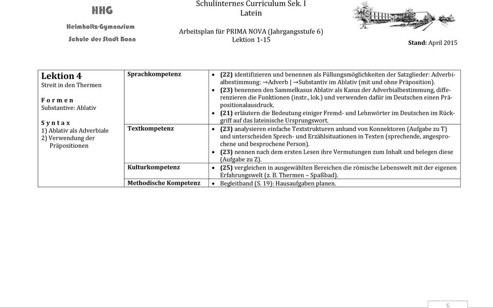 ) und verwenden dafür im Deutschen einen Präpositionalausdruck. (21) erläutern die Bedeutung einiger Fremd- und Lehnwörter im Deutschen im Rückgriff auf das lateinische Ursprungswort.