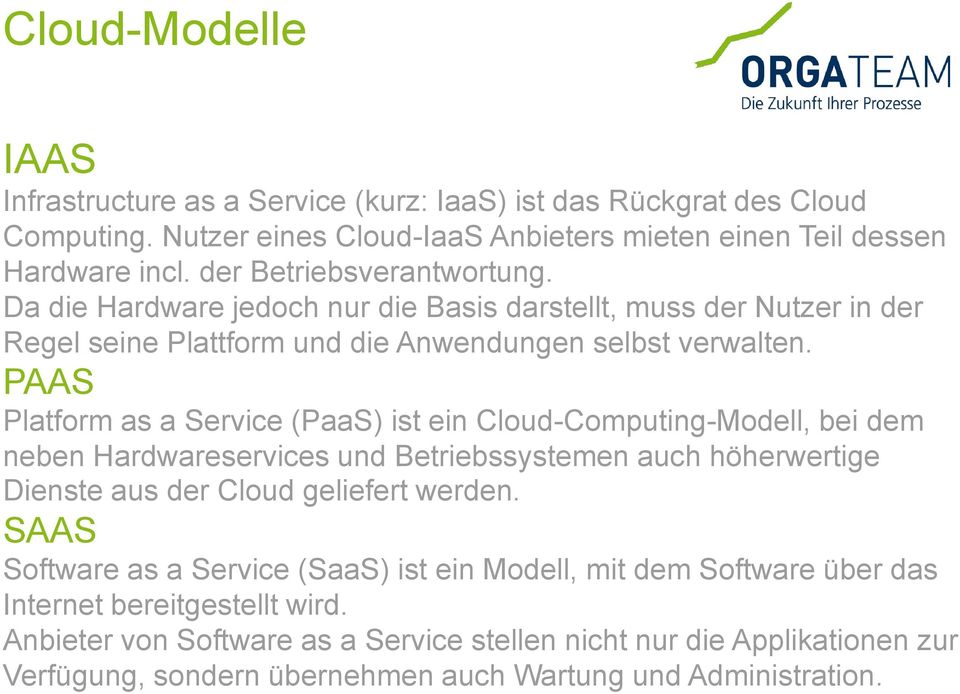 PAAS Platform as a Service (PaaS) ist ein Cloud-Computing-Modell, bei dem neben Hardwareservices und Betriebssystemen auch höherwertige Dienste aus der Cloud geliefert werden.