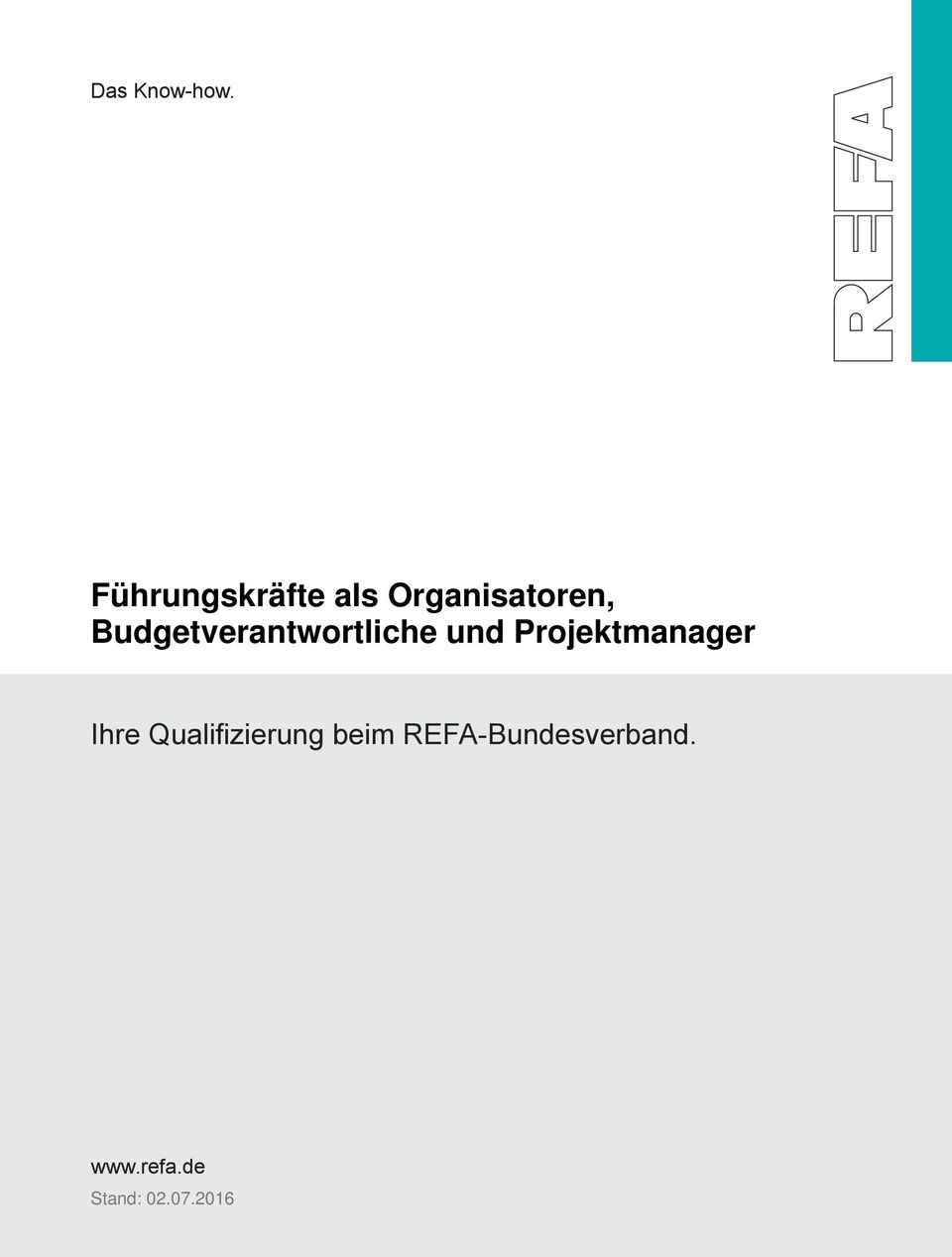 Qualifizierung beim REFA-Bundesverband.