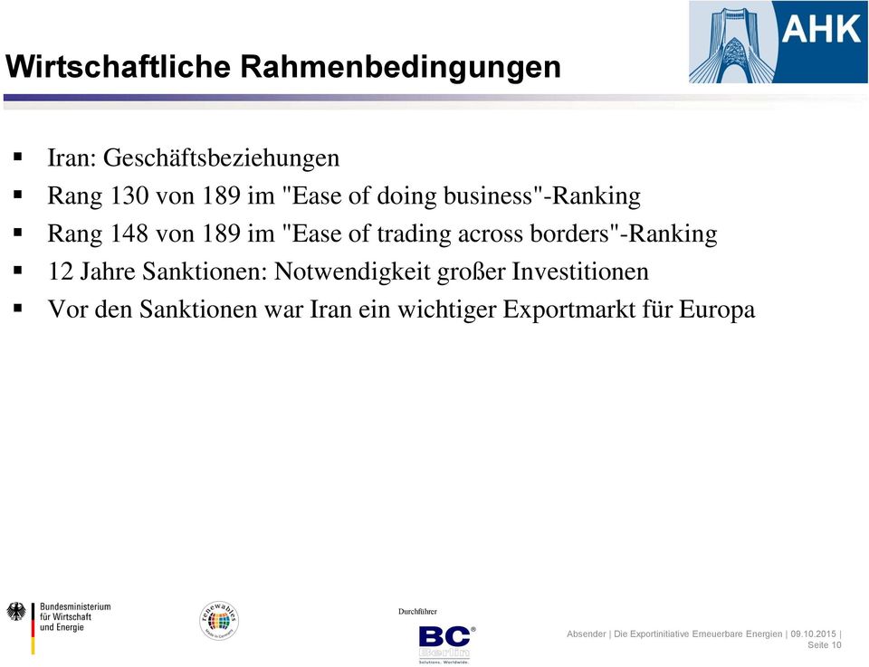 trading across borders"-ranking 12 Jahre Sanktionen: Notwendigkeit großer