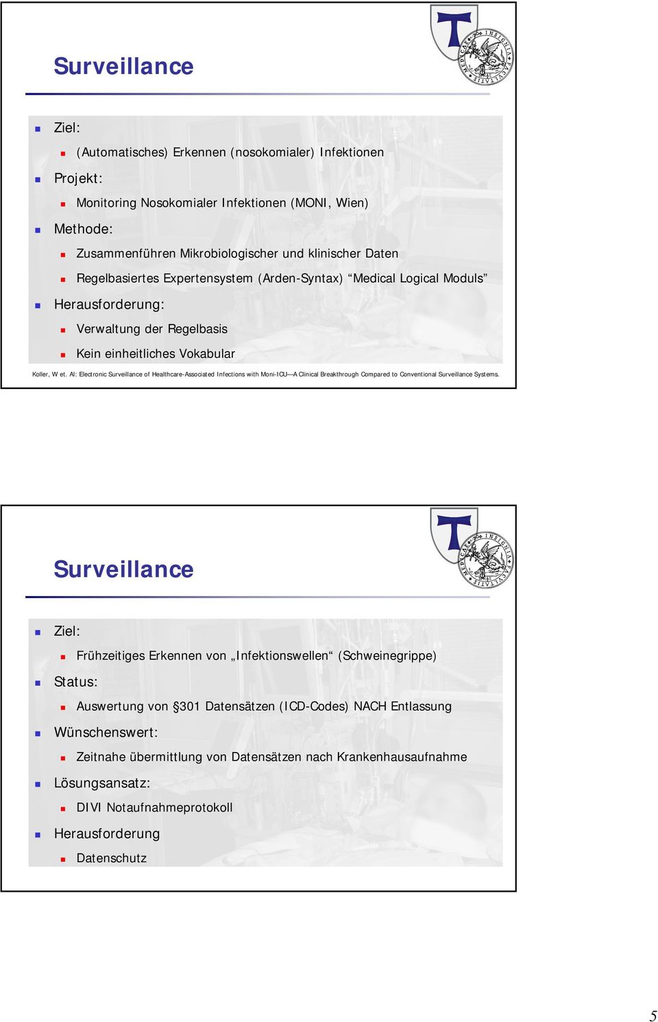 Al: Electronic Surveillance of Healthcare-Associated Infections with Moni-ICU A Clinical Breakthrough Compared to Conventional Surveillance Systems.