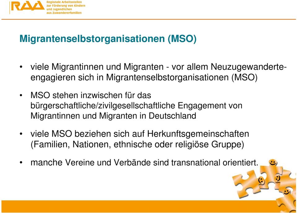 bürgerschaftliche/zivilgesellschaftliche Engagement von Migrantinnen und Migranten in Deutschland viele MSO