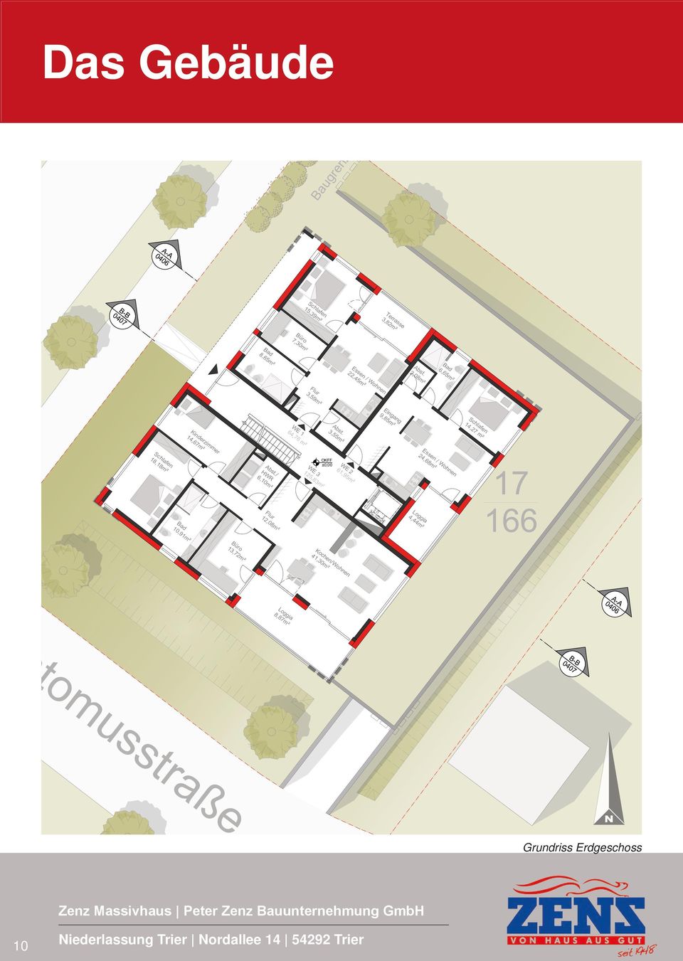 3,55m² Eingang 9,85m² 2,00 m / 2,00 m Schlafen 14,27 m² 2,00 m / 2,00 m Schlafen 18,18m² 10,91m² Kinderzimmer 14,67m² 1,20 m / 1,635 m Abst.