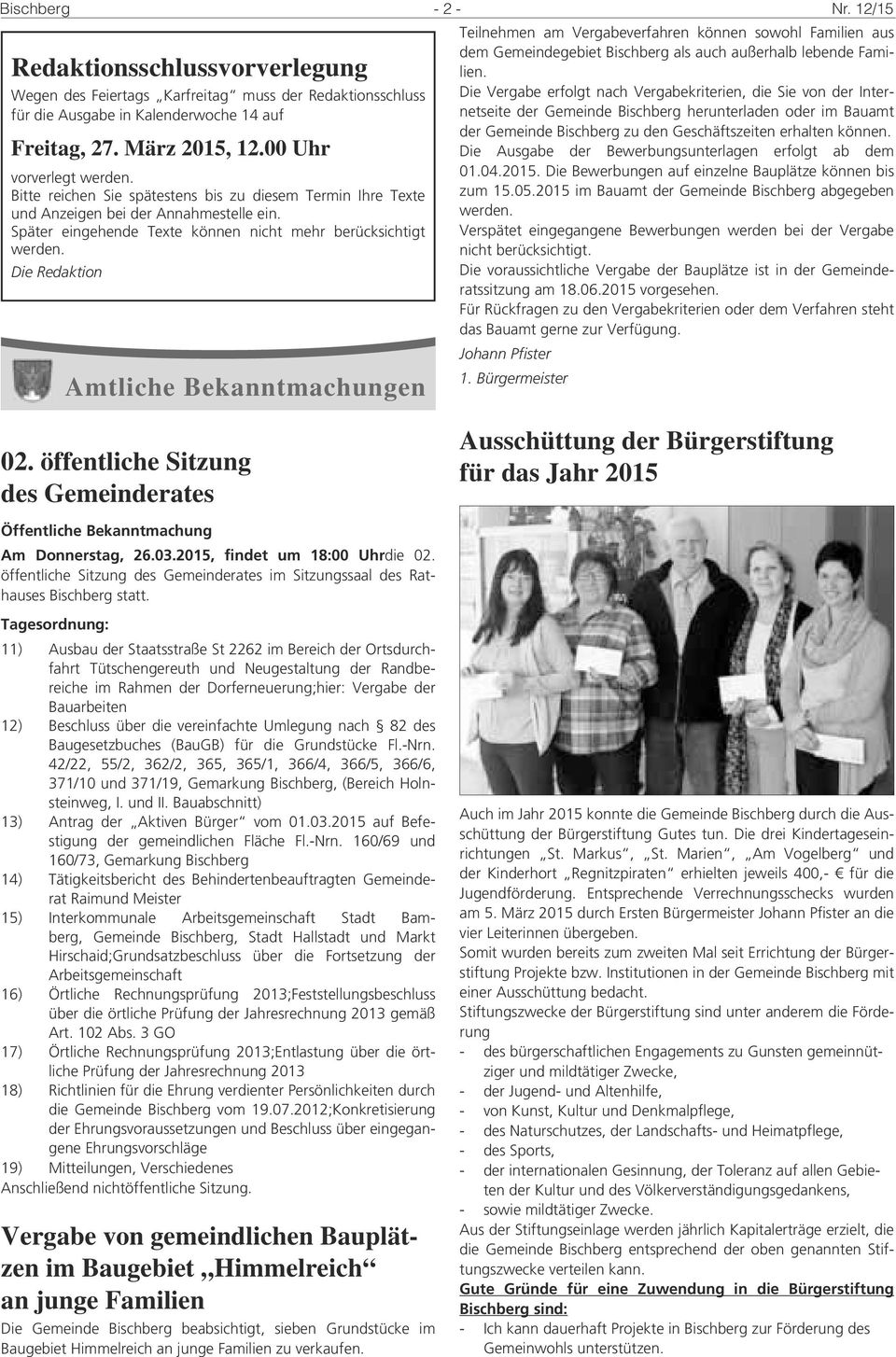 mitteilungsblatt der gemeinde bischberg pdf kostenfreier download