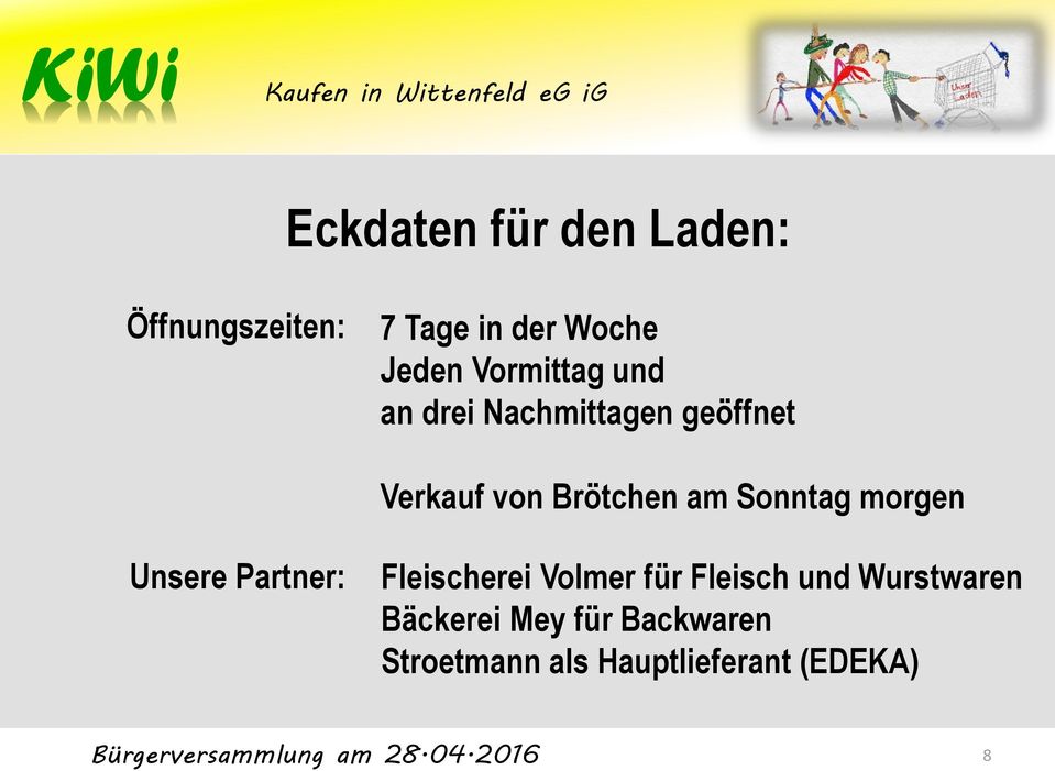 Sonntag morgen Unsere Partner: Fleischerei Volmer für Fleisch und