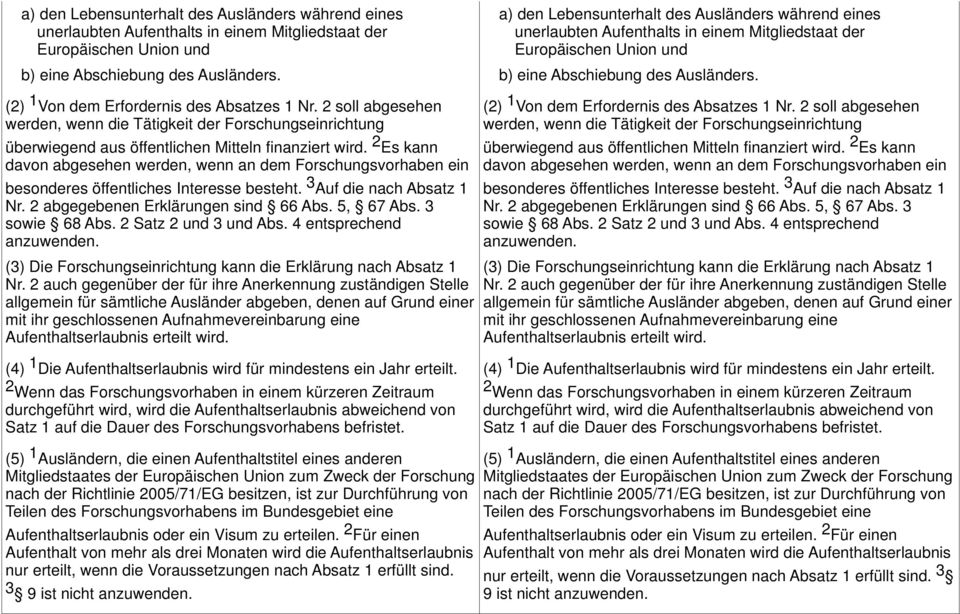 2 Es kann davon abgesehen werden, wenn an dem Forschungsvorhaben ein besonderes öffentliches Interesse besteht. 3 Auf die nach Absatz 1 Nr. 2 abgegebenen Erklärungen sind 66 Abs. 5, 67 Abs.