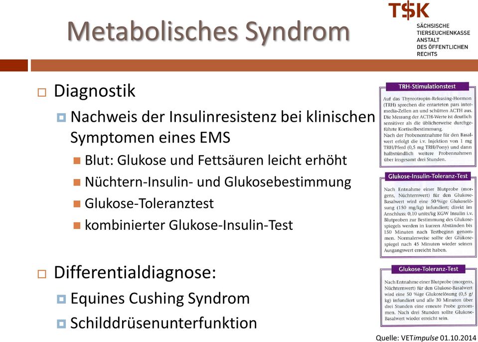 Glukosebestimmung Glukose-Toleranztest kombinierter Glukose-Insulin-Test