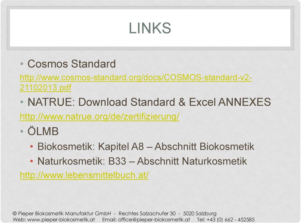 pdf NATRUE: Download Standard & Excel ANNEXES http://www.natrue.