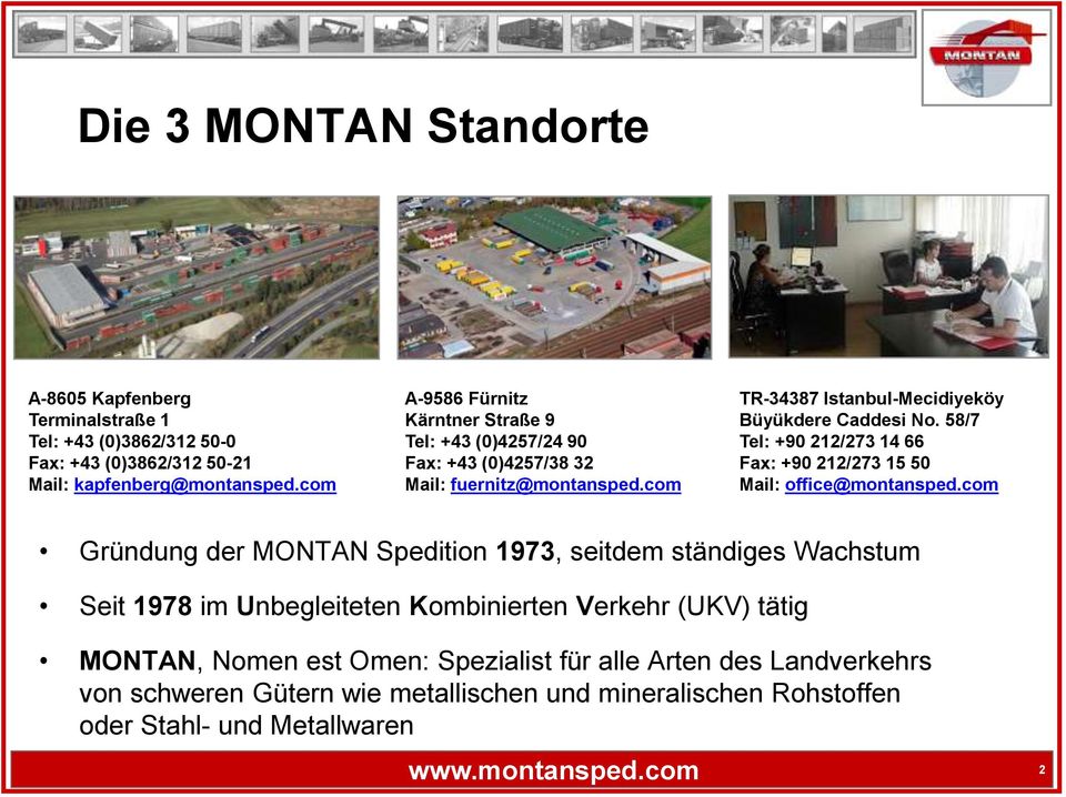 58/7 Tel: +90 212/273 14 66 Fax: +90 212/273 15 50 Mail: office@montansped.