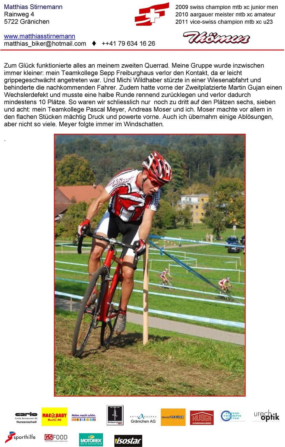 Rennberichte Quercup Riken 1. Oktober und Radcross Illnau 2. Oktober - PDF  Kostenfreier Download