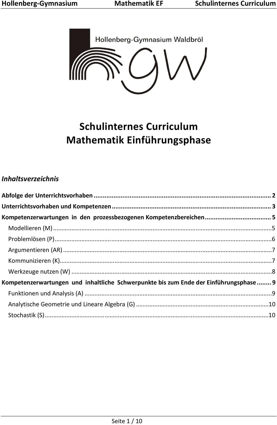 .. 6 Argumentieren (AR)... 7 Kommunizieren (K)... 7 Werkzeuge nutzen (W).